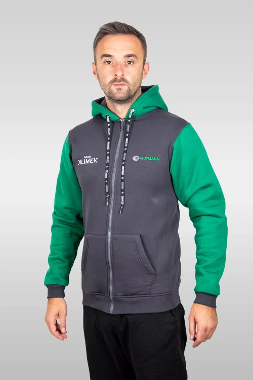 Bluza bawełniana z kapturem zipp custom 5